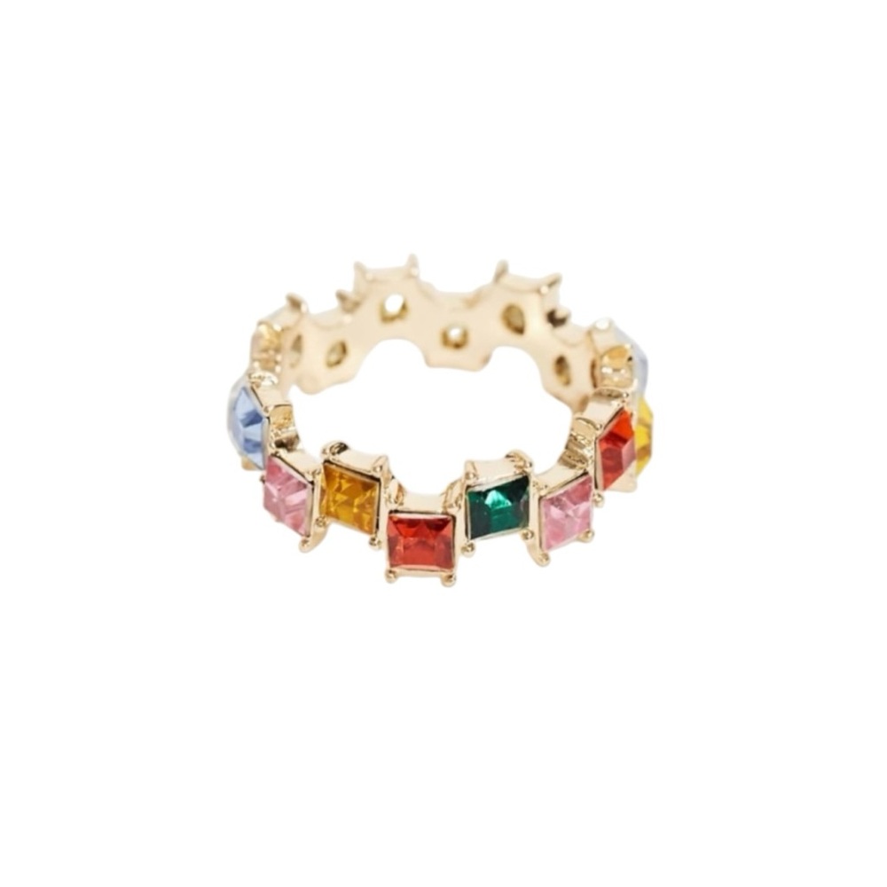 Gold Multicolor Gemstone Ring